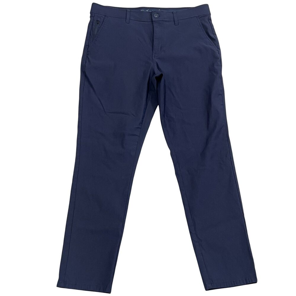 Weatherproof Vintage Mens 36x32 Blue Performance Stretch Taper Tech Pants